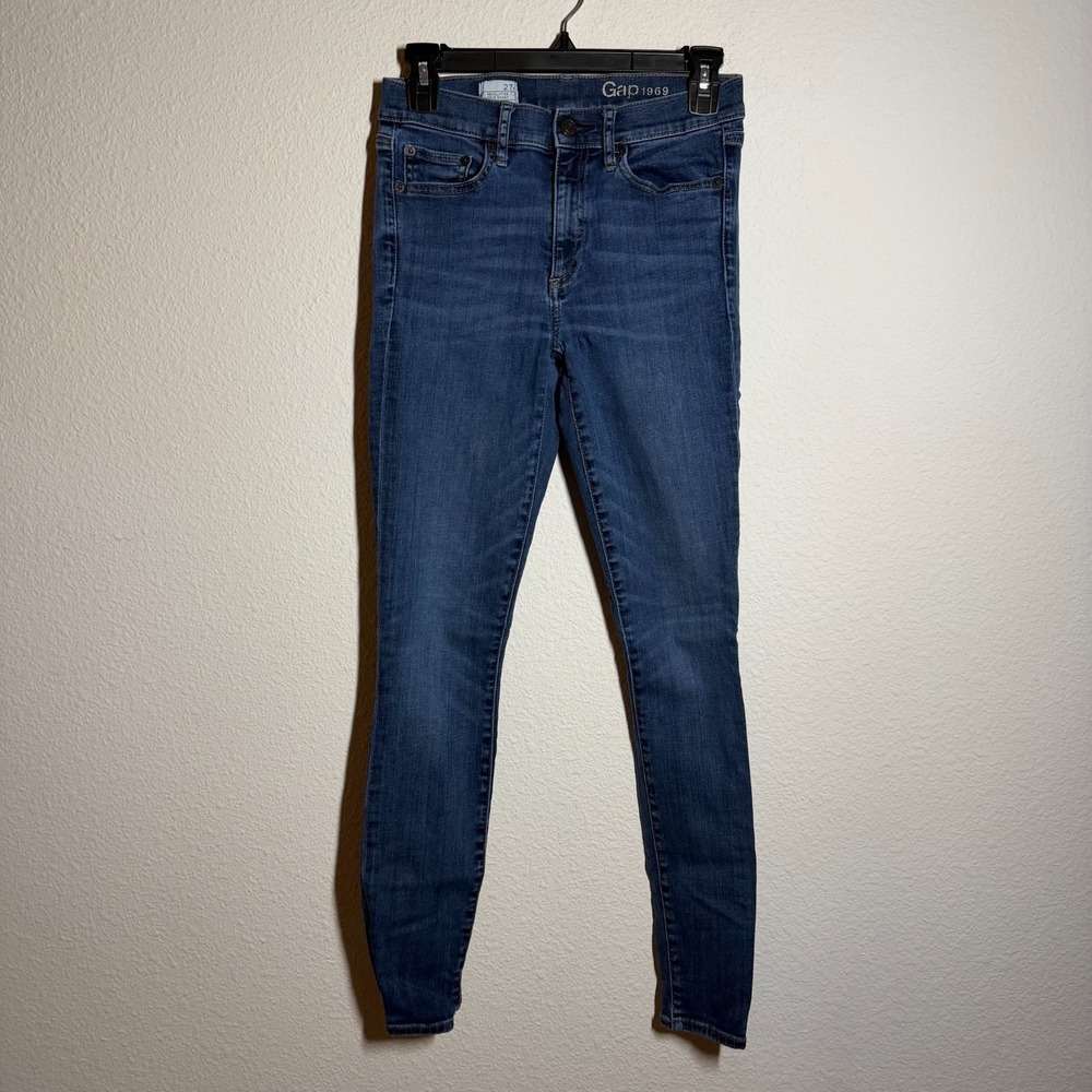 Gap 1969 Jeans Womens 27R Blue Denim Medium Wash Resolution True Skinny Leg